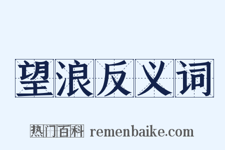 望浪反义词是什么意思的图片